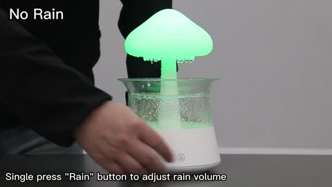Cloud Colorful Mushroom Lamp Rain Drop Humidifier