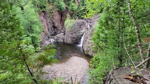Copper Falls in Copper Falls State Park: Mellen, Wisconsin - August 2022