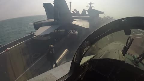 F_A-18C Aircraft Carrier Preflight and Startup