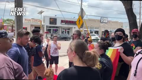 Parents Confront ANTIFA and Gay Pride Activists Outside Child Drag Show