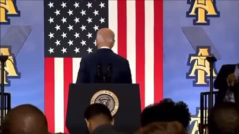 Biden Shakes Hands With Thin Air After Speech in North Carolina