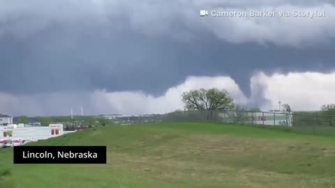 Videos show tornadoes and severe weather in Nebraska, Texas