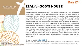 #021 I Daily Devotions I Zeal for God's House I TheChristianTV