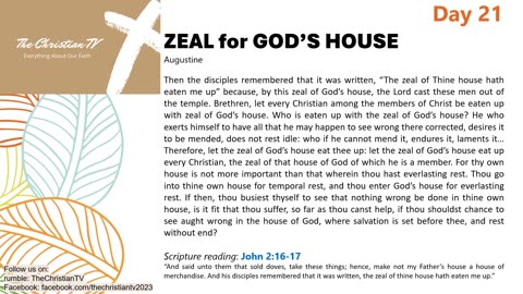 #021 I Daily Devotions I Zeal for God's House I TheChristianTV