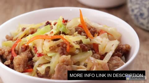 Keto Recipe Chili-Black bean Pork Cabbage Stir-Fry