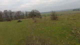 Surrounding landscape near Danebury hill. Iron age fort