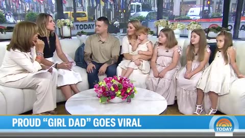 Girl dad react to people saying sorry when he's with 4 daughters