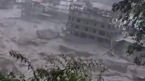 Devastating flood in Sikkim, India