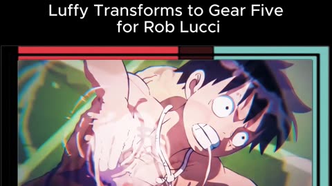 Luffy transforms to gear 5 for Rob Lucci