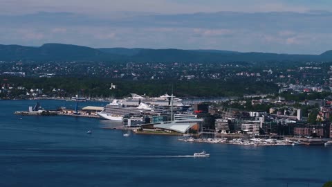 aerial norway oslo june 2018 sunny day 30mm 4k