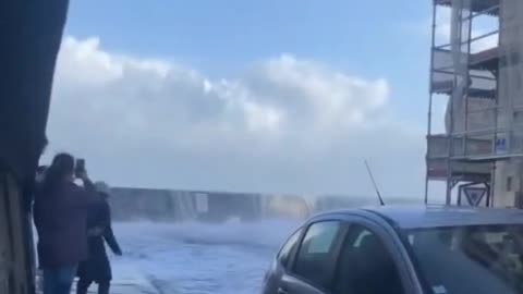 Strong Swells And High Tides In Saint Malo Of Brittany, France (09.04.2024)