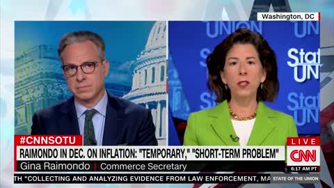 Jake Tapper Calls Out Biden Commerce Secretary Over Past Inflation Comments: 'You Got It Wrong Too'