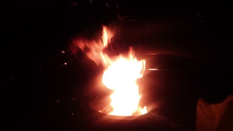 Campfire camping darkness