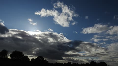 Sky sun clouds across the sky