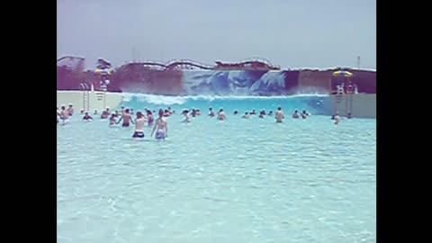 Wave Pool Takes Out Teens And Cameraman