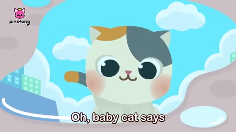 🐱🐈🐈Oh, Baby Cat says meow _ Baby Animals Songs _ Kitten Song _ KIDSWORLD for Kids