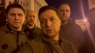 Ukrainian president posts video of him in Kyiv to counter Russian disinformation that he fled country