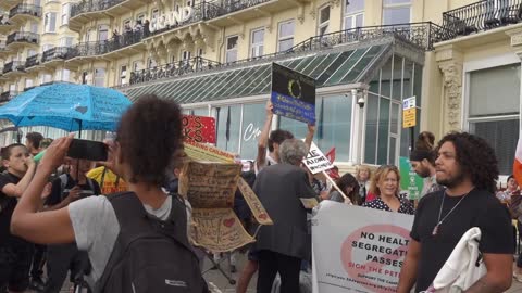 Brighton Labour Party Conference Freedom Protest 25th September 2021 With Piers Corbyn + Heiko Khoo