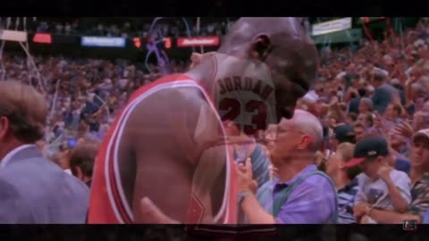 Michael Jordan is flying in the air greatest moments