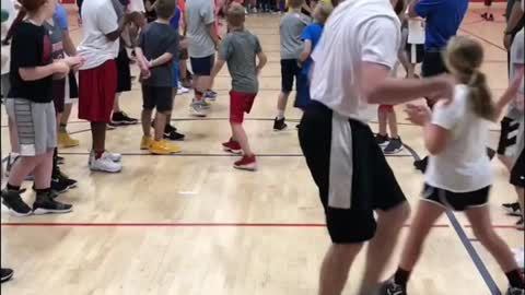 Coach Shoots Full Court Backwards