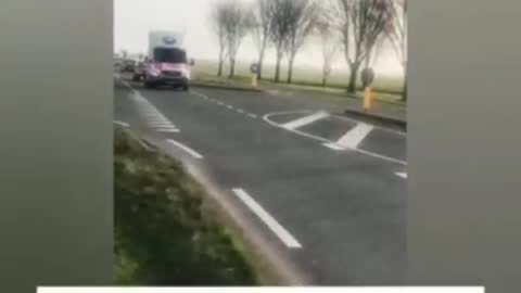 Convoiul camioanelor din Olanda spre Bruxelles