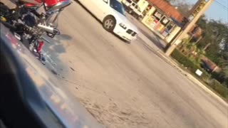 Passionate Drummer Is Jamming On His Custom Tricycle Drum Kit