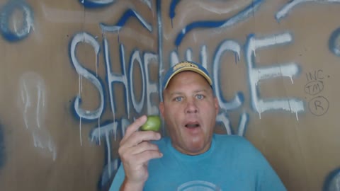 Eating a lime with the peel