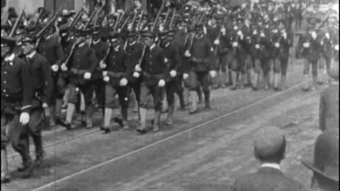 Japanese-Russian Peace Envoys At Portsmouth, New Hampshire (1905 Original Black & White Film)