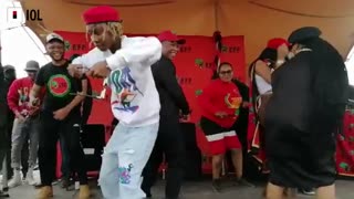 Malema shows off his dance moves