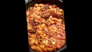 Sugo di polipetti e pasta (lumache)