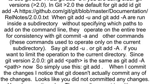 Git not committing staged changes