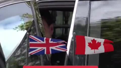 Trudeau booed as he leaves Canada house in London.