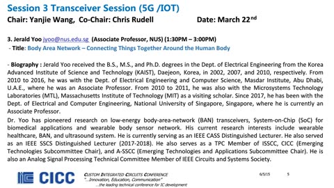 IEEE CIRCUITS: Body Area Network – Connecting Things Together Around the Human Body - Jerald Yoo 2021