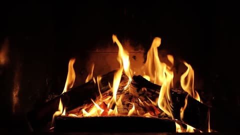 Fireplace Fire On A Lazy Sleepy Afternoon_ Relaxing Fire Crackling and Bright Orange Flames(HD)