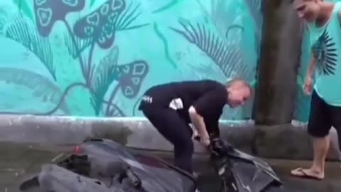 How Not to Get on a Motorcycle
