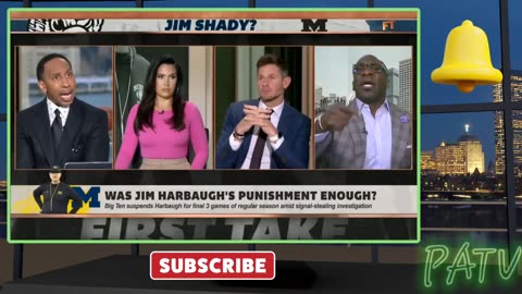 #Gossip - #FirstTake Dicusses #JimHarbaugh's Suspension for #Cheating & Michigan Football 🏈