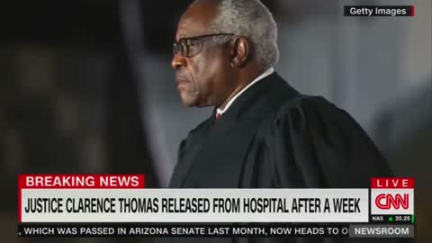 Justice Clarence Thomas is released from hospital