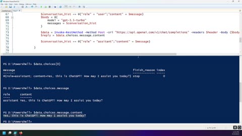 How to use PowerShell to Interact with the OpenAI API and ChatGPT. (Part 2)
