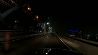 Driving Williamsburg Bridge NYC New York Manhattan Brooklyn at Night (12-29-2021)