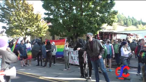 Though Massively Outnumbered, Patriots Protest Exploitation of 11 Year Old Girl Drag Queen