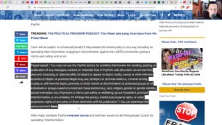 PayPal REINSTATES MISINFORMATION THEFT! - Social Credit IS HERE! - They're Coming For YOUR MONEY!