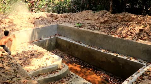 How to build an underground swimming pool with a house