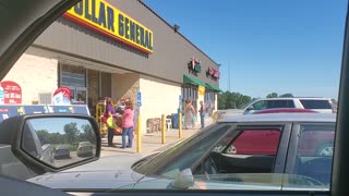 Bizarre Argument between Women Outside a Bargain Store