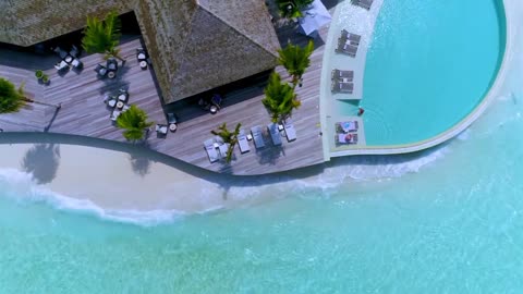 MALDIVES SEA RESORT VIEWS /RELAXING VIEWS | RELAXING MUSIC