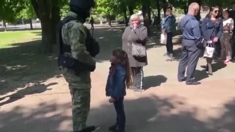 A little girl wished the Russian soldiers who defended Donbass health and good luck