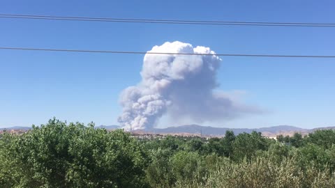 Growing Smoke Plume from Lake Fire in California