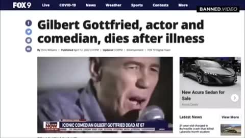 Pro vaccine Comedian and actor Gilbert Gottfried dies.. bet he's triple Jabbed