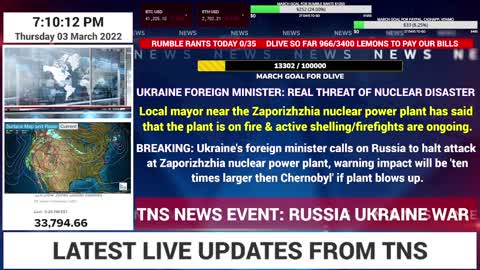URGENT: UKRAINE FOREIGN MINISTER: REAL THREAT OF NUCLEAR DISASTER