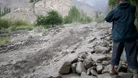 Earthquake Creates Landslide Of Rocks That Flows Like A River