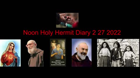 Noon Holy Hermit Diary 2 27 2022